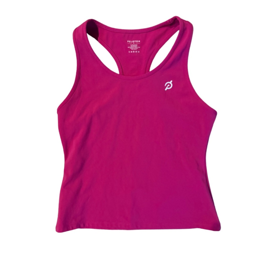 Peleton Pink Cadent Cropped Racerback Tank Medium Cycling Workout Exercise - Picture 4 of 8